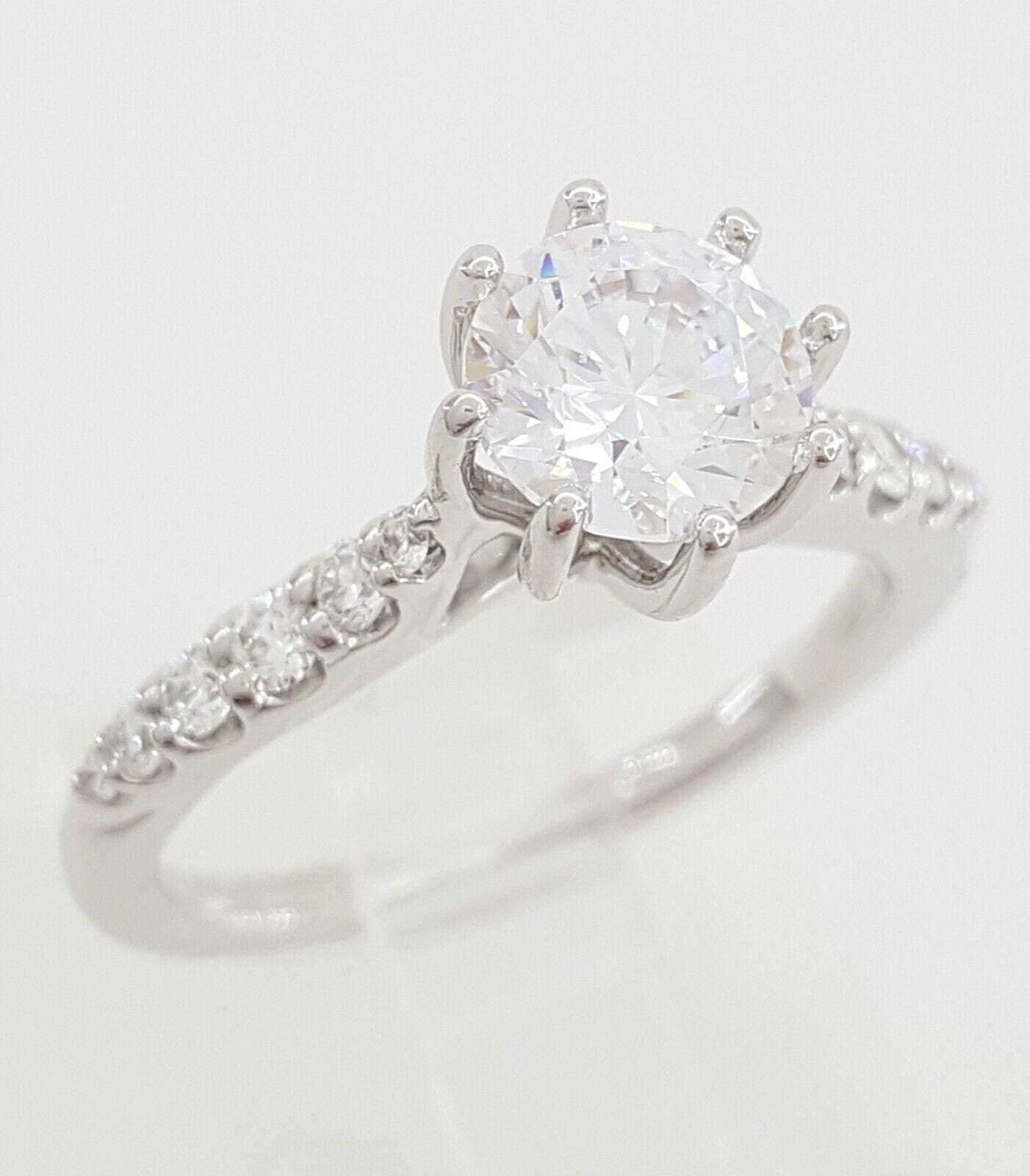 Ritani Semi-Mount Diamond Engagement Ring 0.22ct 14k White Gold 1RZ1345 RTL 1.3k