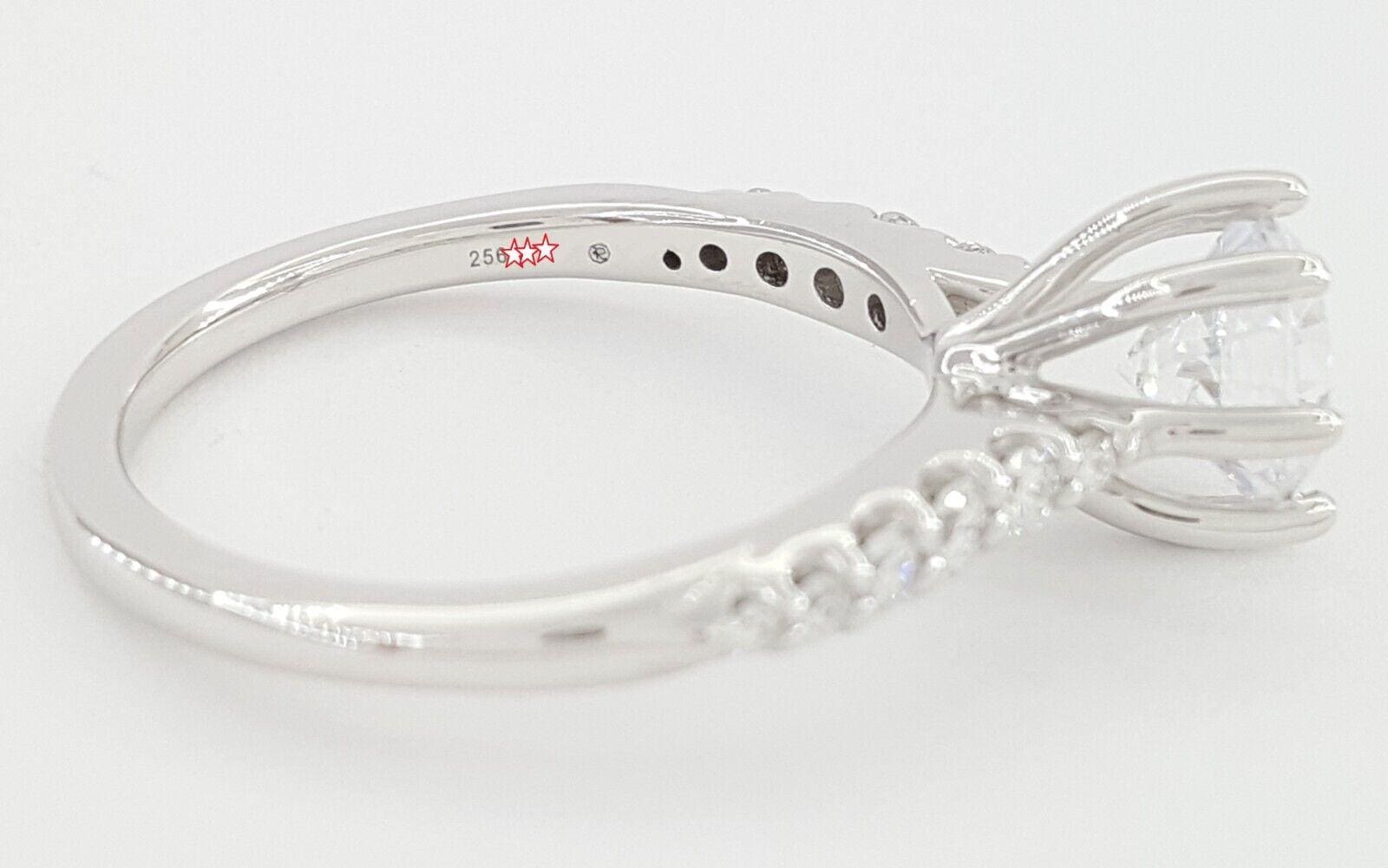 Ritani Semi-Mount Diamond Engagement Ring 0.22ct 14k White Gold 1RZ1345 RTL 1.3k