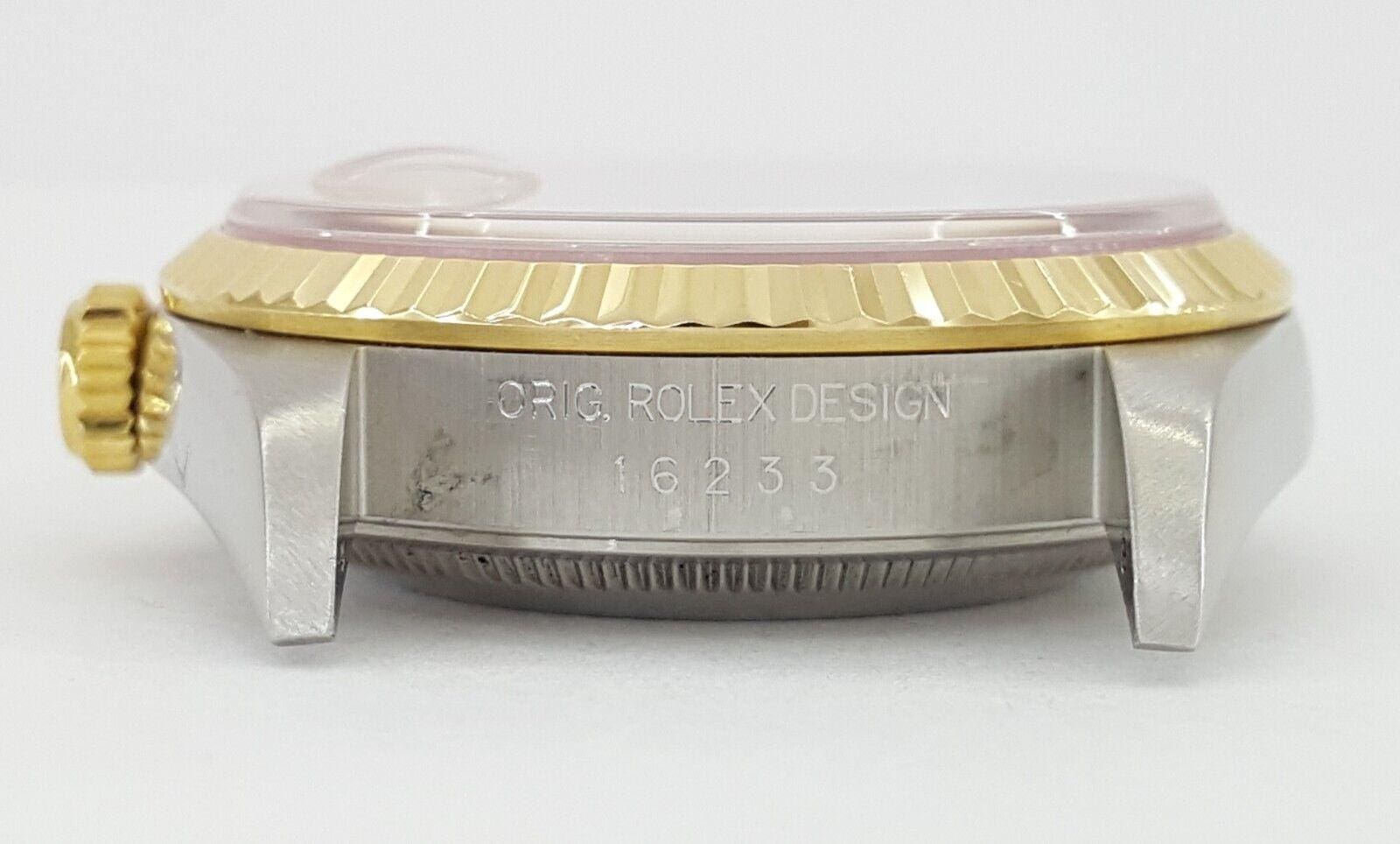 Rolex DateJust 16233 36 mm SS & 18K Jubilee Factory Diamond Dial Mfr 2001