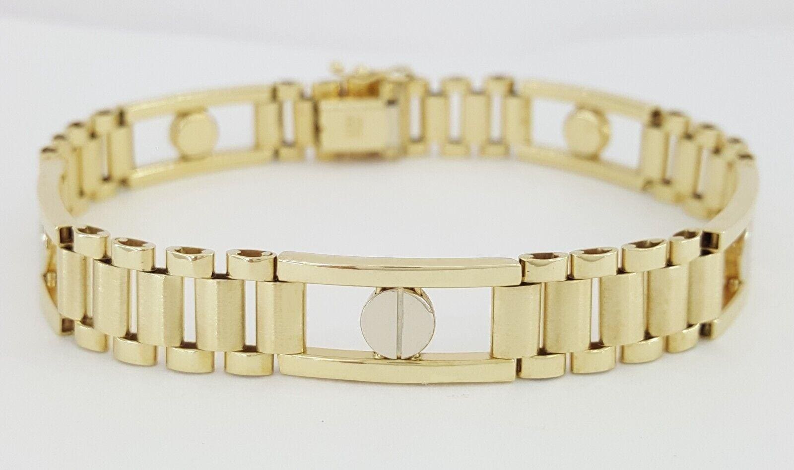 ITALY Fancy Link Bracelet 8" 10mm 20 grams 14K Yellow Gold