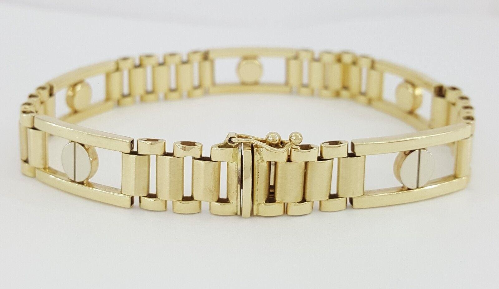 ITALY Fancy Link Bracelet 8" 10mm 20 grams 14K Yellow Gold