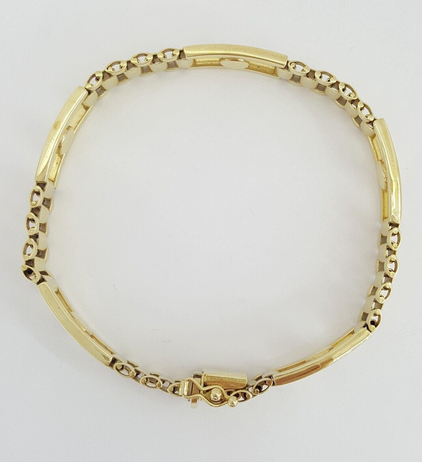 ITALY Fancy Link Bracelet 8" 10mm 20 grams 14K Yellow Gold