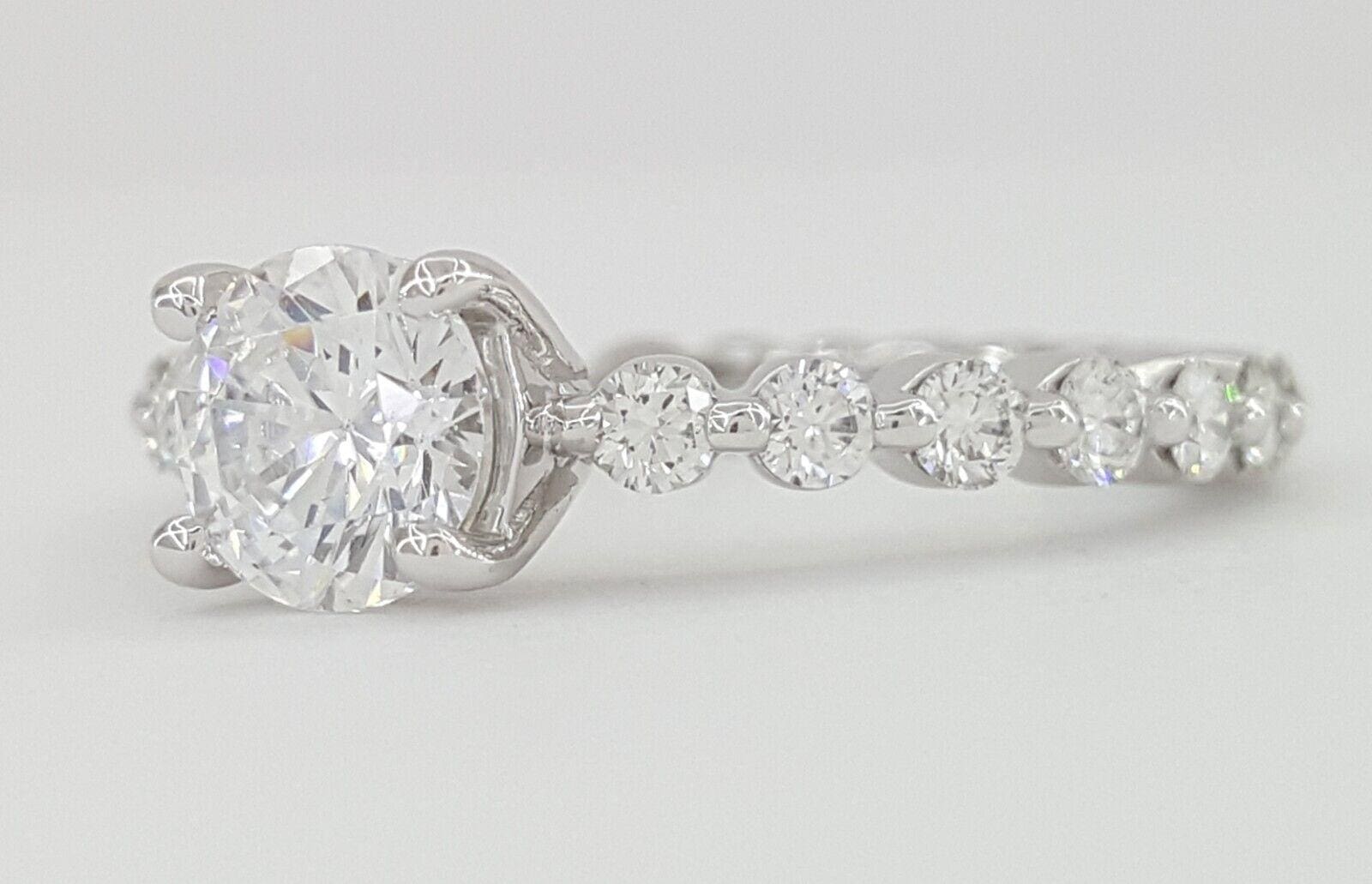 Ritani Semi-Mount Diamond Engagement Ring 0.72 ct 18k White Gold RTL 3,940