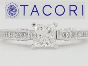 Simply Tacori 2576SM 0.83 ct Princess Cut Diamond 18k White Gold Engagement Ring