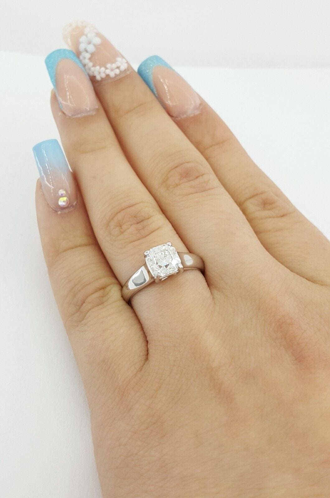 Tiffany & Co Lucida Diamond Solitaire Engagement Ring Flawless 1.17 ct