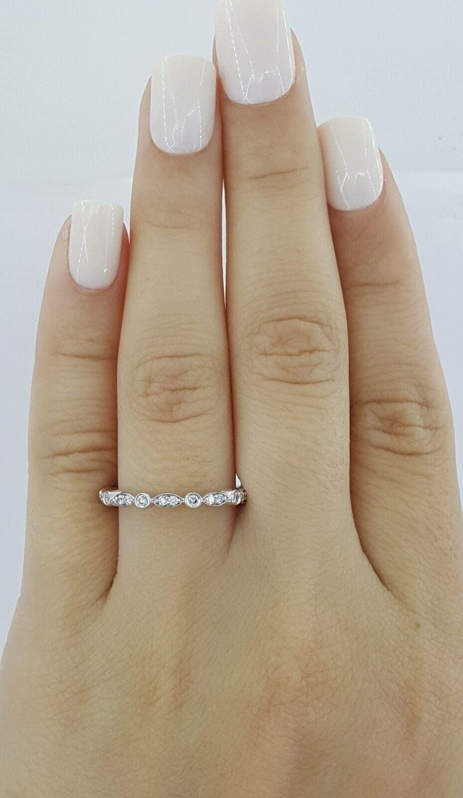 Ritani 21503 14K White Gold Round Diamond Ring 0.27 ct Rtl 1,310