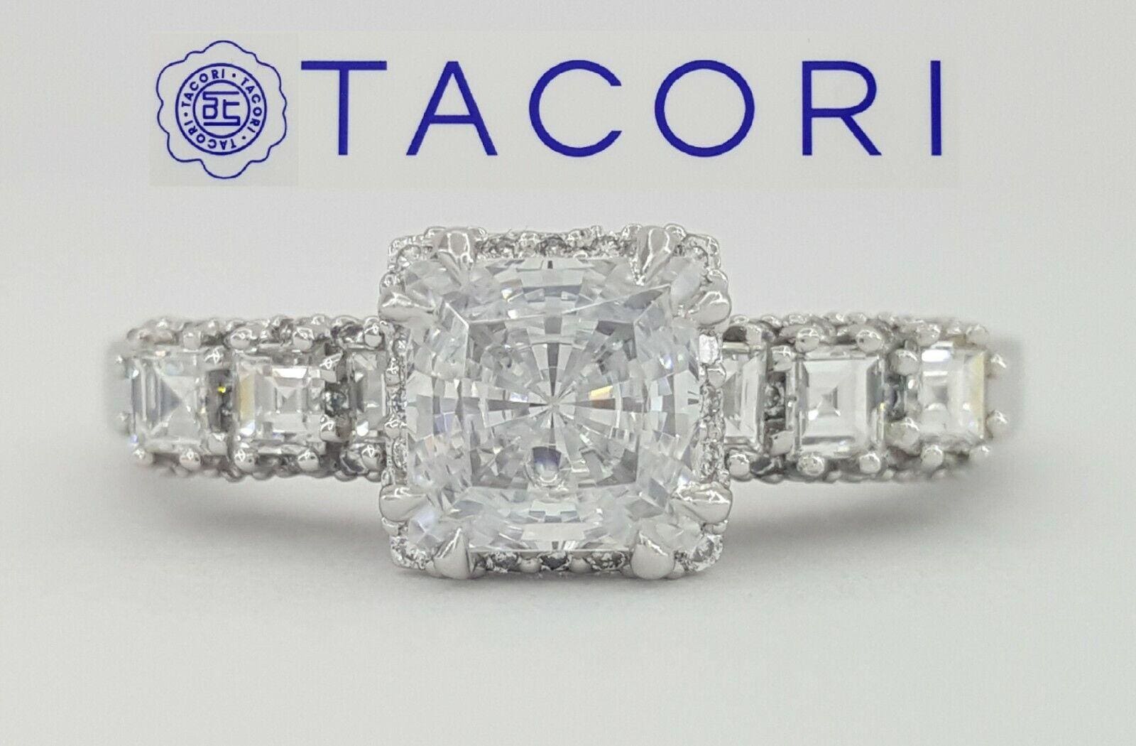 TACORI Dantela Platinum Diamond Semi-Mount Engagement Ring 0.52 ct Rtl 5,570