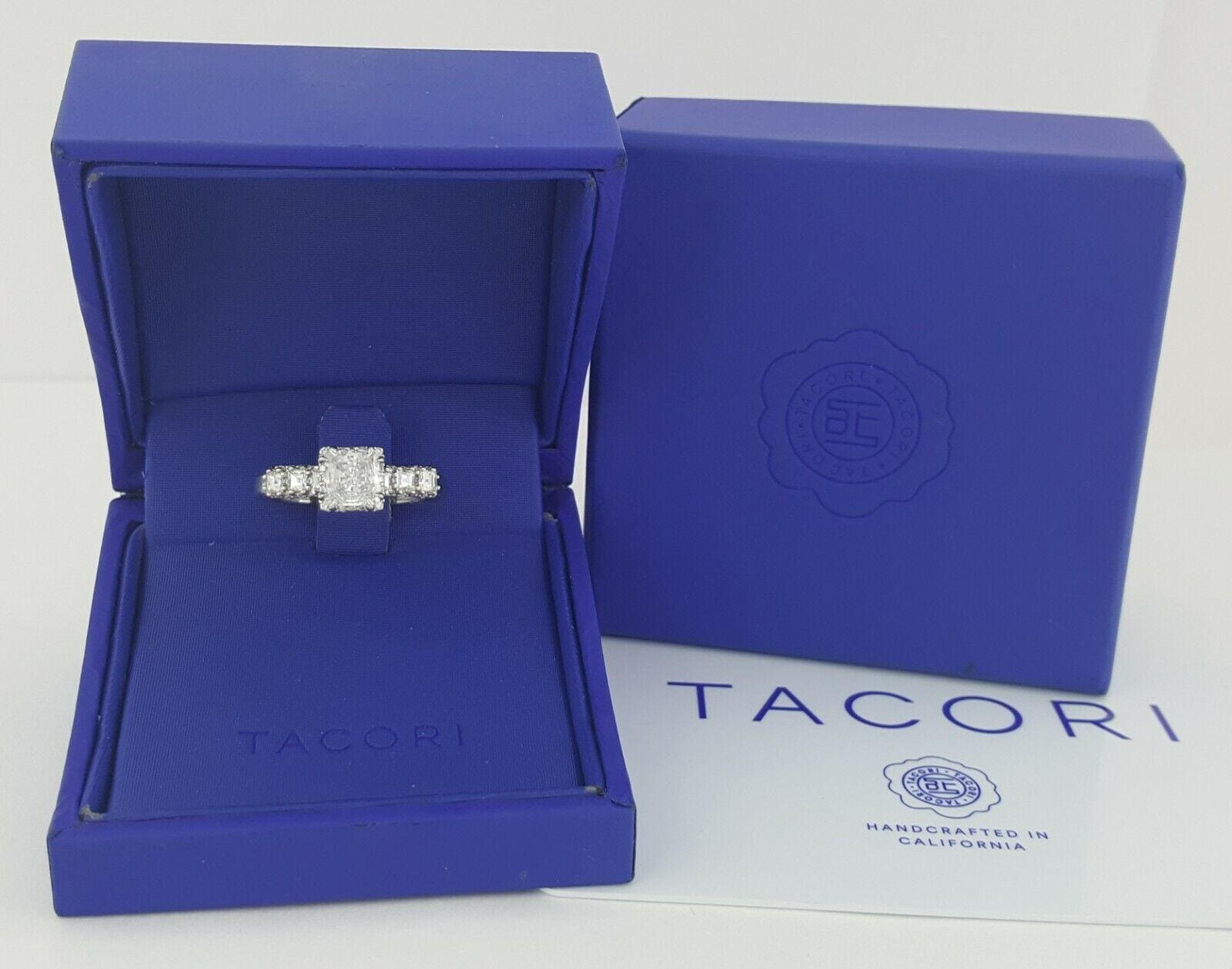 TACORI Dantela Platinum Diamond Semi-Mount Engagement Ring 0.52 ct Rtl 5,570