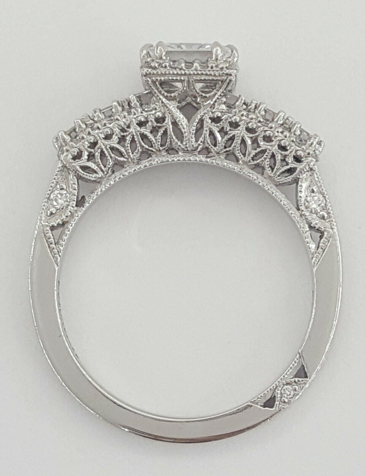 TACORI Dantela Platinum Diamond Semi-Mount Engagement Ring 0.52 ct Rtl 5,570