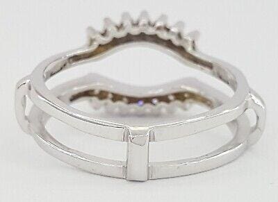 0.35 ct 14K White Gold Round Diamond Jacket Enhancer Wrap Wedding Bands Rings