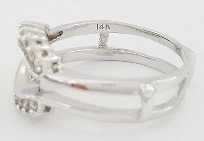 0.35 ct 14K White Gold Round Diamond Jacket Enhancer Wrap Wedding Bands Rings