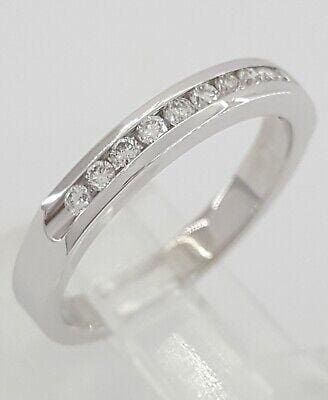 0.25 ct 14K White Gold Round Diamond Wedding Anniversary Band Ring 3 mm