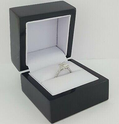 Emerald Cut Diamond Halo Engagement Ring GIA 1.53 ct 14K White Gold Rtl 10,000