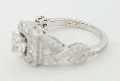 Neil Lane Bridal® 1.85 ct 14K Cushion Cut Crossover Halo Engagement Ring Rtl 8k