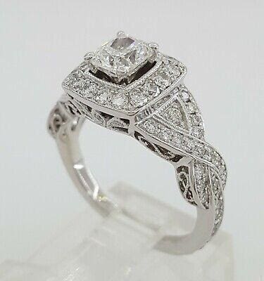 Neil Lane Bridal® 1.85 ct 14K Cushion Cut Crossover Halo Engagement Ring Rtl 8k