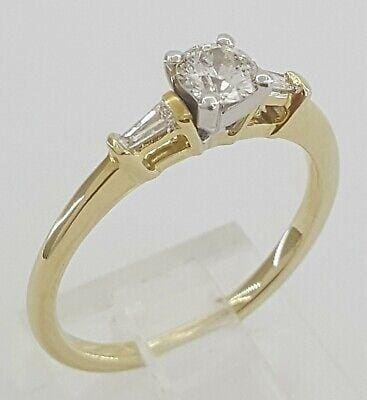 0.45 ct 14K Yellow Gold Round Brilliant Cut Diamond Solitaire Engagement Ring