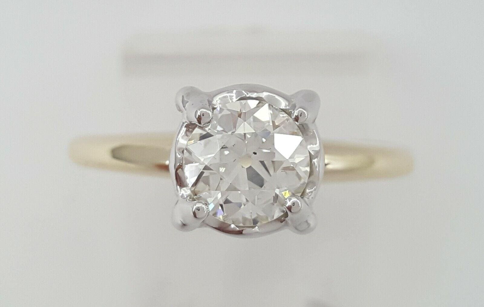Antique Art Deco 14k Old European Solitaire Diamond Engagement Ring 0.78 ct GIA