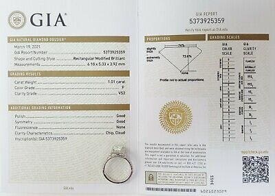 Rectangular Princess Cut Diamond Halo Engagement Ring 1.45 ct 14K GIA F/VS2