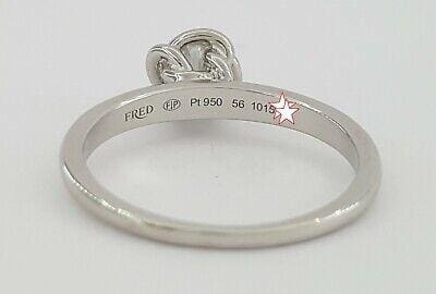 Fred of Paris Fleur Celeste Platinum 0.51 ct Round Diamond Engagement Ring G/VS2