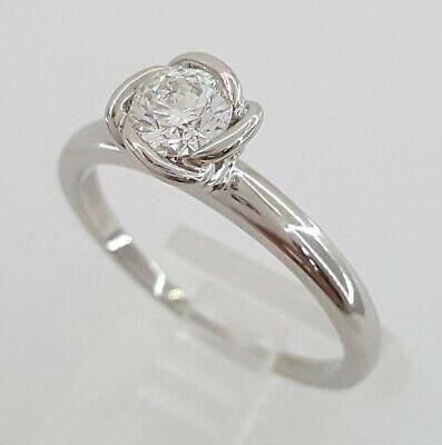 Fred of Paris Fleur Celeste Platinum 0.51 ct Round Diamond Engagement Ring G/VS2