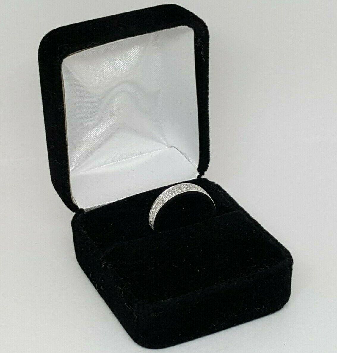 Martin Flyer 0.31 ct Platinum Round Diamond Micro Pave 3 Row Band Ring 4 mm