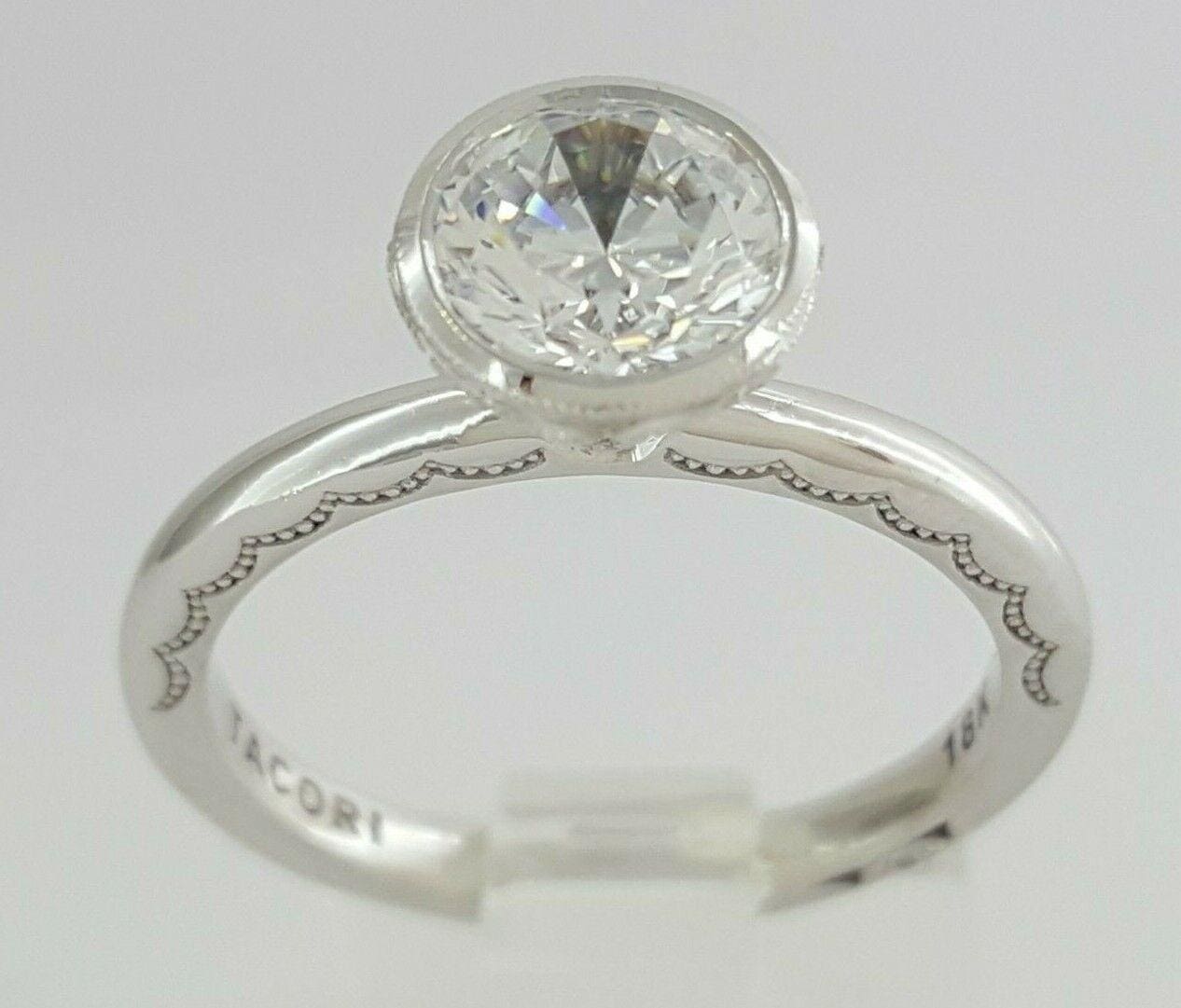 TACORI 300-2RD7 Starlit 18k Gold Bezel Semi-Mount Engagement Ring Rtl 1,910