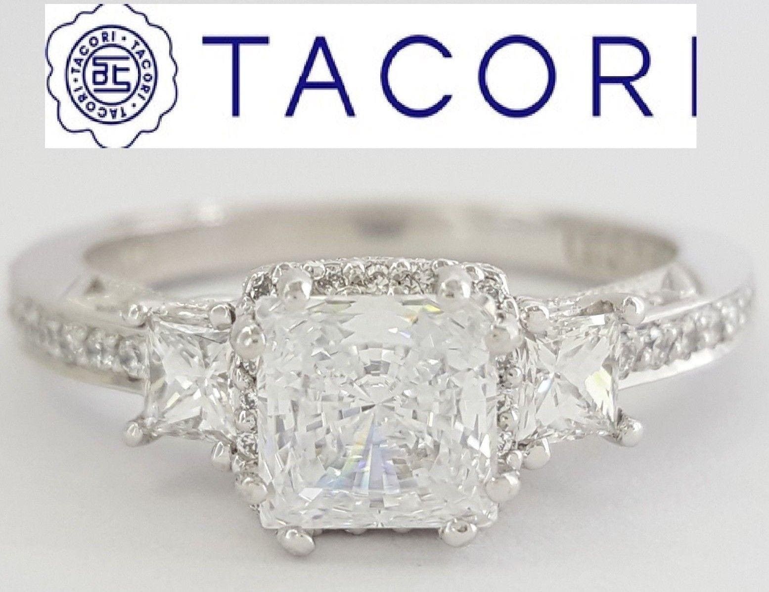 0.55 ct TACORI Dantela 2622PRSMP Platinum Semi-Mount Engagement Ring Rtl 5,210