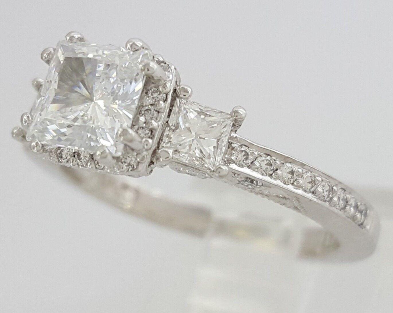 0.55 ct TACORI Dantela 2622PRSMP Platinum Semi-Mount Engagement Ring Rtl 5,210