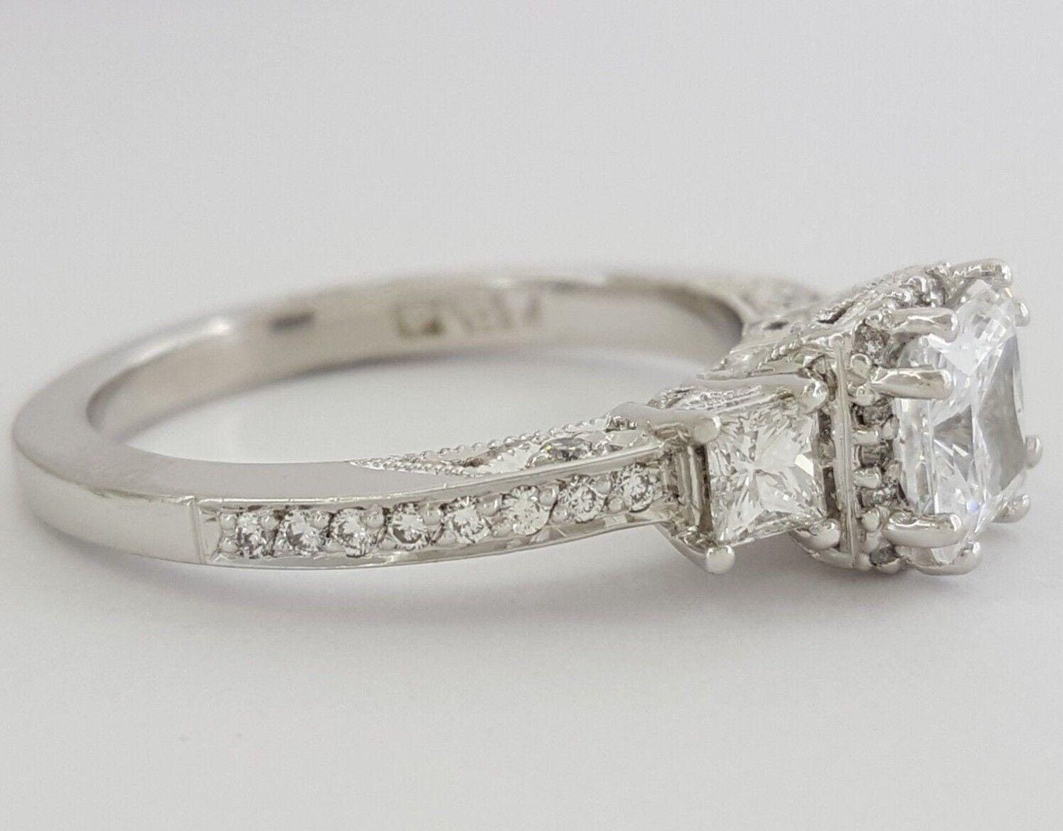 0.55 ct TACORI Dantela 2622PRSMP Platinum Semi-Mount Engagement Ring Rtl 5,210