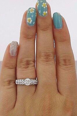 Round Brilliant Cut Diamond Engagement Ring EGL 1 ct 14k White Gold Rtl 4,440