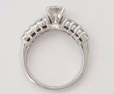 Round Brilliant Cut Diamond Engagement Ring EGL 1 ct 14k White Gold Rtl 4,440