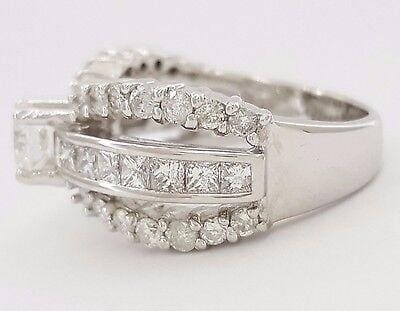 Round & Princess Cut Diamond Engagement Ring 2.08 ct 14K Gold EGL-USA Rtl 5,930