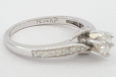 Round Diamond Engagement Ring 0.64 ct 14K White Gold EGL USA Rtl 2,855