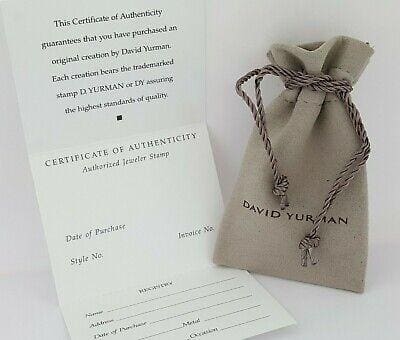 David Yurman 925 Sterling Silver 0.6 ct Diamond Crossover X Band / Ring 12 mm