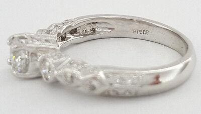 0.71 ct Platinum Round Brilliant Cut Diamond Engagement Ring