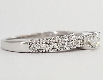 0.54 ct 14k White Gold Round Brilliant Cut Diamond Engagement / Anniversary Ring