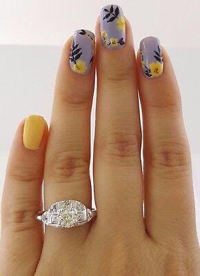 Old European Diamond Engagement Ring 1.05 ct Vintage PLAT/14k EGL USA Rtl 4,640