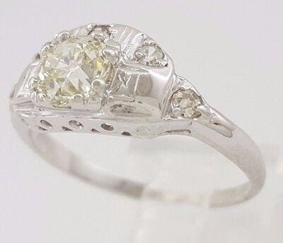 Old European Diamond Engagement Ring 1.05 ct Vintage PLAT/14k EGL USA Rtl 4,640