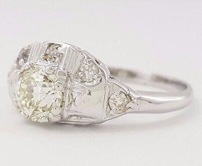 Old European Diamond Engagement Ring 1.05 ct Vintage PLAT/14k EGL USA Rtl 4,640