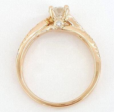 Scott Kay Round Cut Diamond Crossover Engagement Ring 1.16 ct 20K Rose Gold GIA