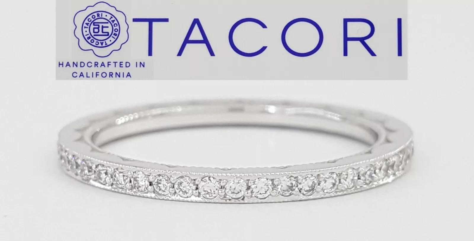 TACORI Sculpted Crescent 41-15ET Diamond Eternity Band 18k Gold 0.35 ct 3290