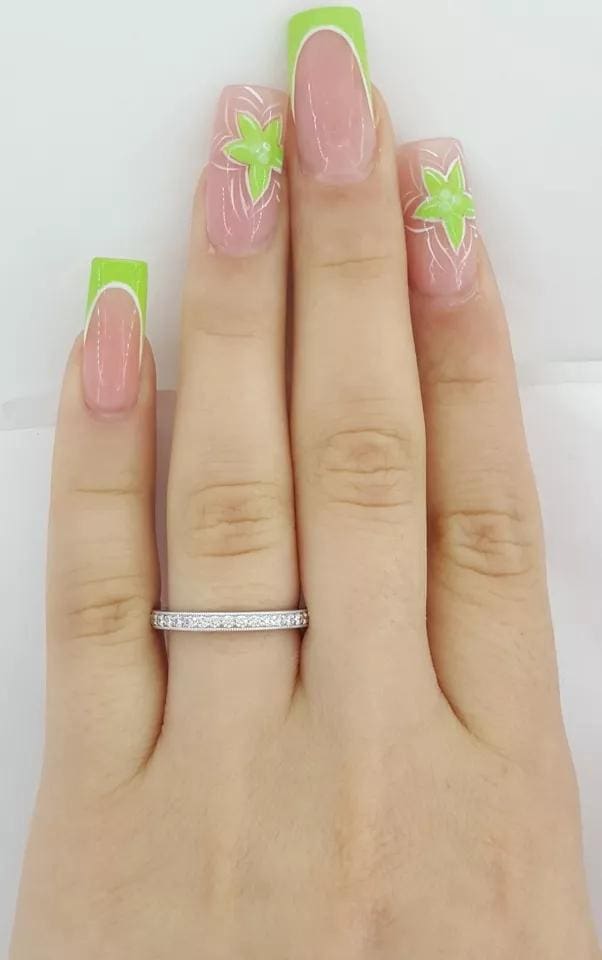 Tiffany & Co Full Circle Eternity Diamond Platinum Wedding Band 0.42 ct 2.3mm