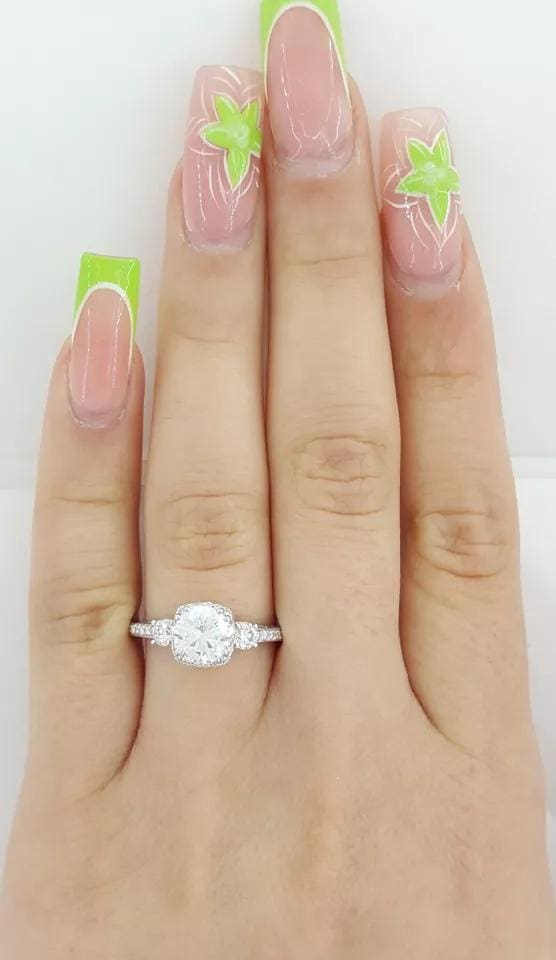 Tacori 2623RD Semi-Mount Round Three-Stone 0.5ct 18k Engagement Ring Rtl 5,490