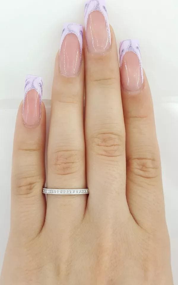 TACORI Sculpted Crescent 45-15ET Diamond Band Ring 18k White Gold 0.60 Rtl 3490