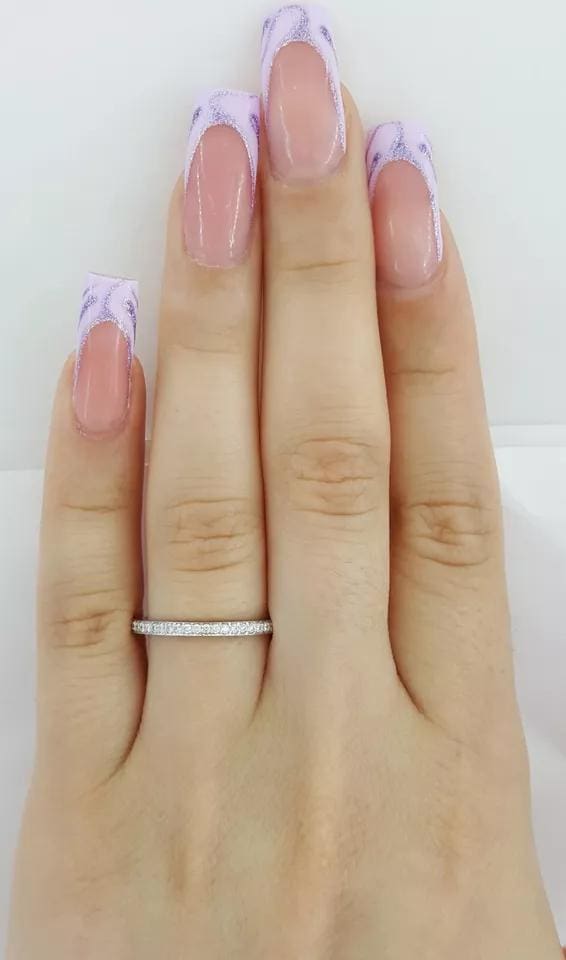 TACORI Sculpted Crescent 41-15ET Diamond Eternity Band 18k Gold 0.35 ct 3290