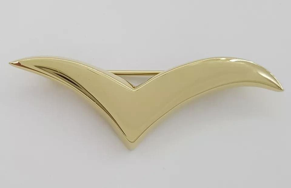 Tiffany & Co 1980's Vintage 18K Yellow Gold Seagull Brooch Brooch/Pin large 1.7"