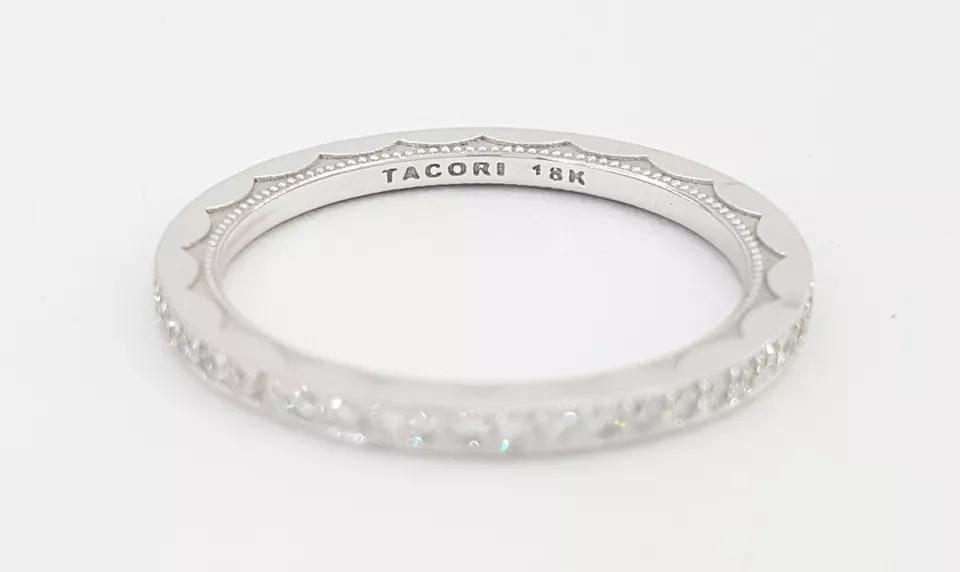 TACORI Sculpted Crescent 41-15ET Diamond Eternity Band 18k Gold 0.35 ct 3290