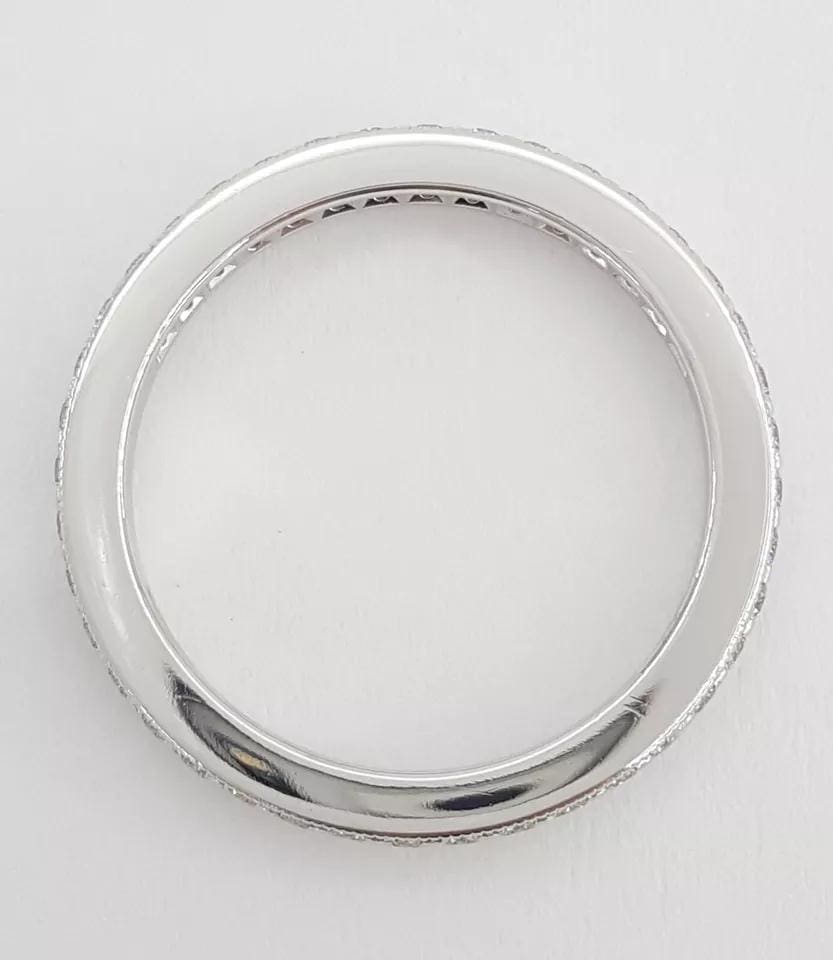 Tiffany & Co Full Circle Eternity Diamond Platinum Wedding Band 0.42 ct 2.3mm