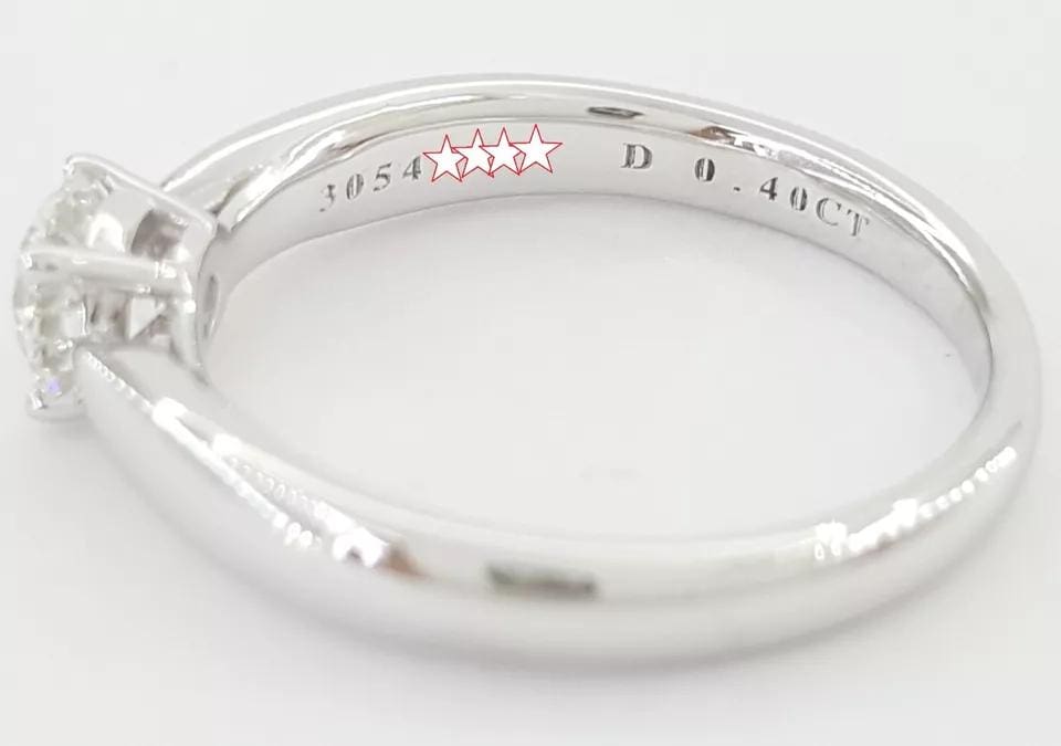 Tiffany & Co Harmony Round Diamond Solitaire Platinum Engagement Ring 0.4 ct 5K