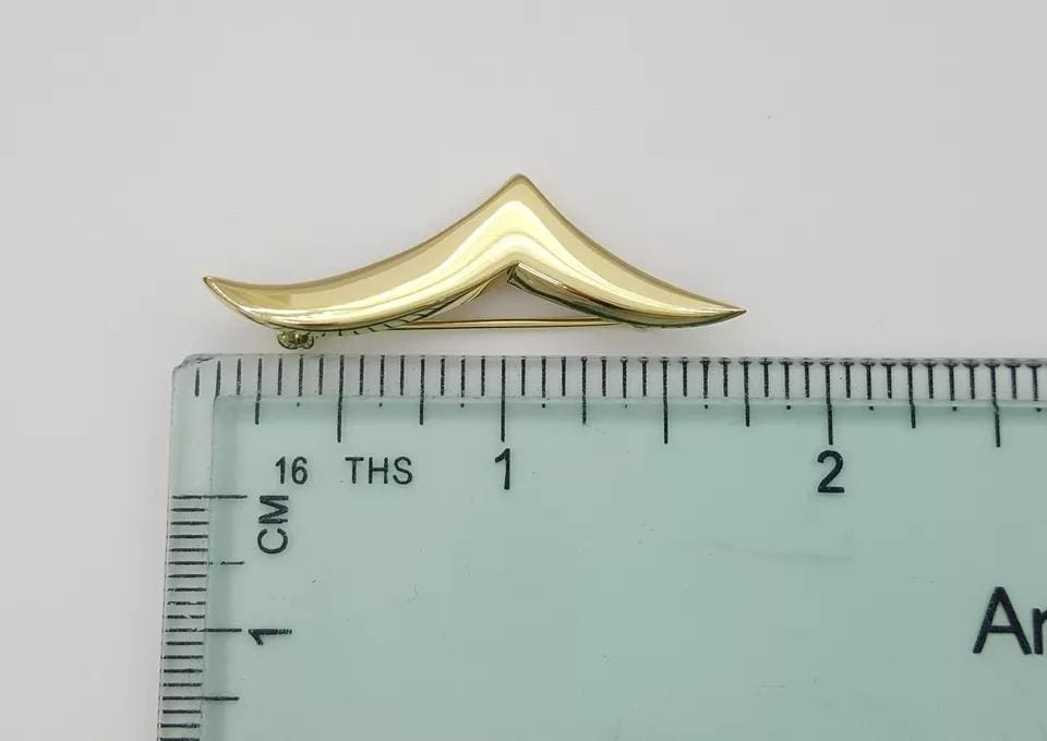 Tiffany & Co 1980's Vintage 18K Yellow Gold Seagull Brooch Brooch/Pin large 1.7"